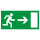 Rettungsweg Schild rechts Kunststoff 400 x 200 mm