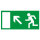 Rettungsweg Schild links aufwärts Kunststoff 400 x 200 mm