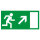 Rettungsweg Schild rechts aufwärts Kunststoff 400 x 200 mm