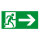 Rettungsweg Schild rechts Kunststoff 400 x 200 mm ISO