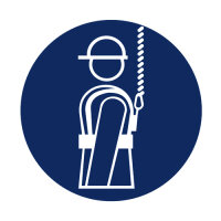 Auffanggurt benutzen Folie selbstklebend 200 mm