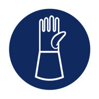 Gebotszeichen " Schutzhandschuhe mit Pulsschutz...