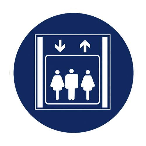 Gebotszeichen Personenaufzug Folie selbstklebend 200 mm