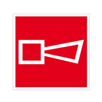 Alarmsignal - Schild  Folie selbstklebend 148 x 148 mm