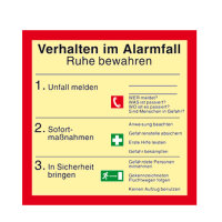 Verhalten im Alarmfall Kunststoff nachleuchtend...