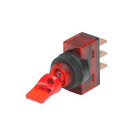 Kippschalter - Schalter kurz ein/aus 12V rot