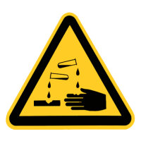 Warnung vor ätzenden Stoffen Kunststoff 200 mm