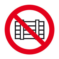 Abstellen oder lagern verboten Folie selbstklebend 200 mm