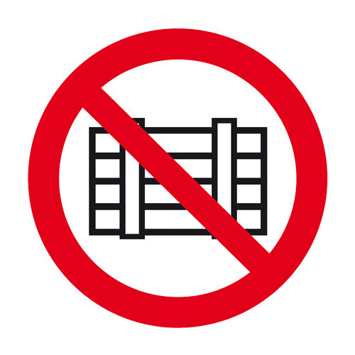 Abstellen oder lagern verboten Folie selbstklebend 315 mm