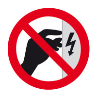 Nicht berühren Gehäuse unter Spannung Folie...