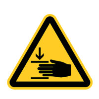 Warnung vor Handverletzungen Kunststoff 100 mm