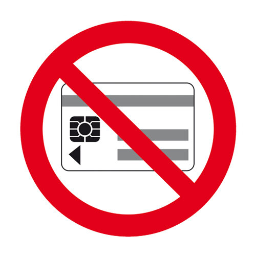 Mitführen von magnetischen oder elektronischen Datenträgern verboten Kunststoff 200 mm