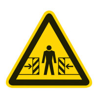 Warnung vor Quetschgefahr Folie selbstklebend 200 mm