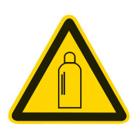 Warnung vor Gasflaschen Kunststoff 200 mm