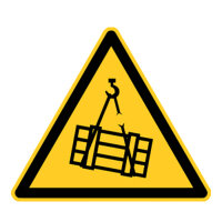 Warnung vor schwebender Last Kunststoff 100 mm