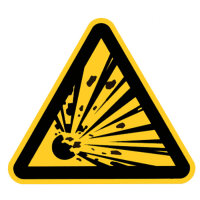 Warnung vor explosionsgefährlichen Stoffen Folie...