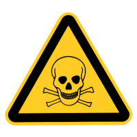Warnung vor giftigen Stoffen Kunststoff 100 mm