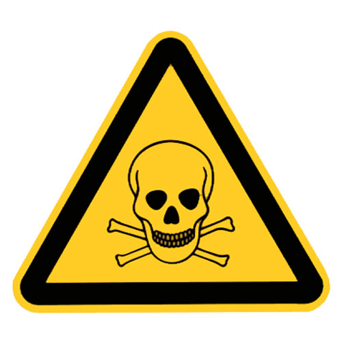 Warnung vor giftigen Stoffen Kunststoff 315 mm