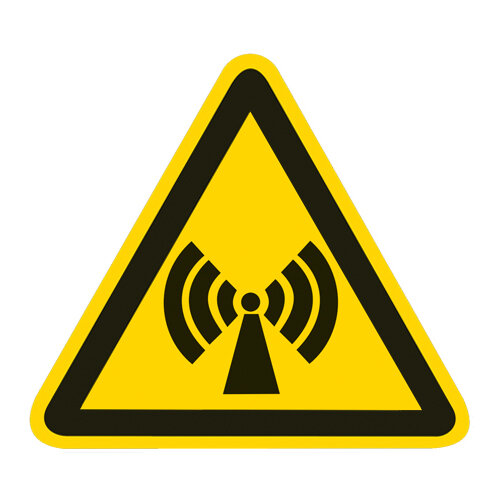 Warnung vor nicht ionisierender elektromag. Strahlung Kunststoff 100mm