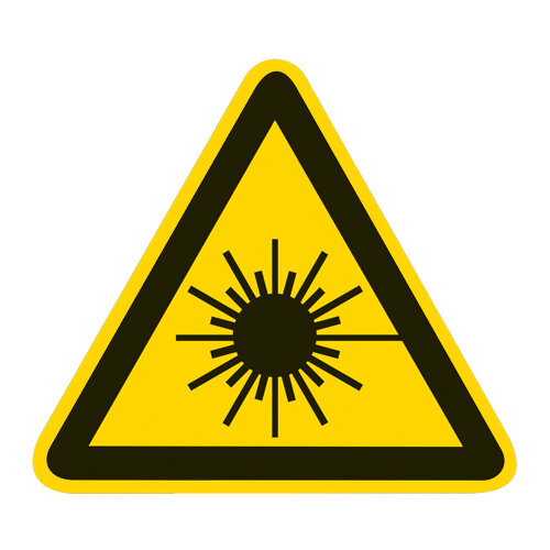 Warnung vor Laserstrahl Kunststoff 100 mm