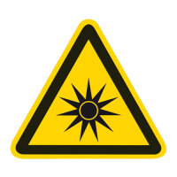 Warnung vor opitscher Strahlung Folie selbstklebend 315 mm