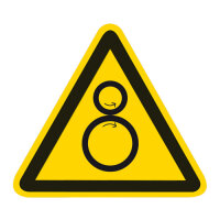 Warnung vor Einzugsgefahr Folie selbstklebend 100 mm