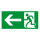 Rettungsweg Schild links Folie selbstklebend 400 x 200 mm
