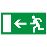 Rettungsweg Schild links Folie selbstklebend 400 x 200 mm