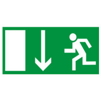 Notausgang - Rettungsweg Kunststoff 400 x 200 mm
