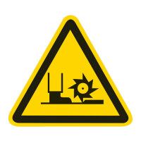 Warnung vor Fräswelle Folie selbstklebend 315 mm