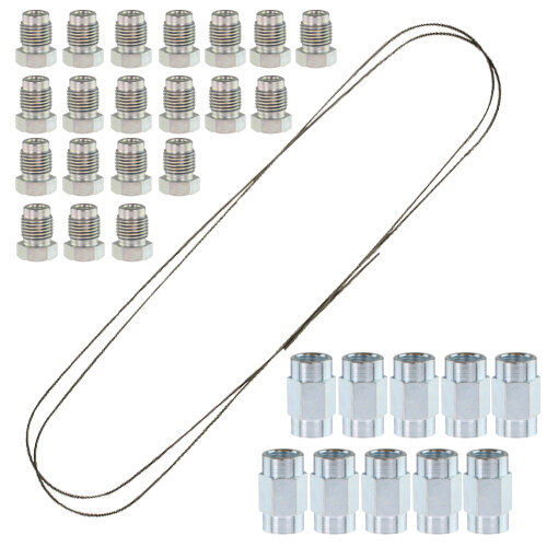 Bremsrohr Set 20 St. Bremsleitungsschraube + 5 m Bremsleitung + 10 St. Adapter 4,75 mm