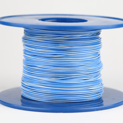 Kabel 0,5 qmm blau/weiß