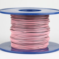 Kabel 0,5 qmm rosa/schwarz 1m