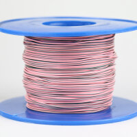 Kabel 0,5 qmm rosa/grün 1m
