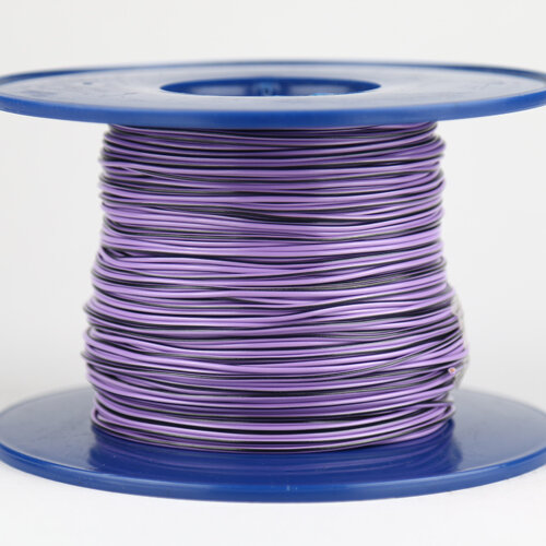 Kabel 0,5 qmm violett/schwarz 1m