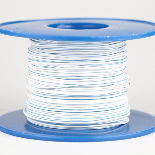 Kabel 0,5 qmm weiß/blau 1m