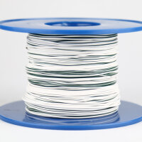 Kabel 0,5 qmm weiß/grün 1m