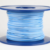 Kabel 0,75 qmm blau/weiß 1m
