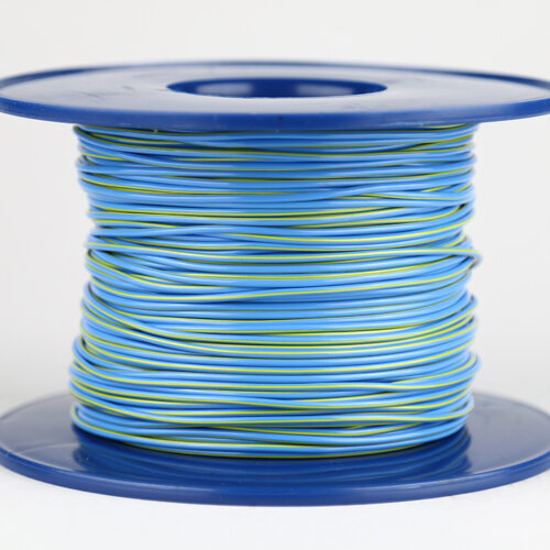 Kabel 0,75 qmm blau/gelb 1m