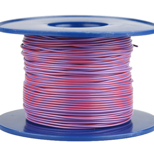 Kabel 0,75 qmm violett/rot 1m