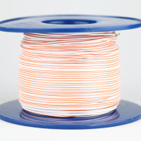 Kabel 0,75 qmm weiss/orange 1m