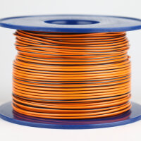 Kabel 1,5 qmm orange/schwarz 1m