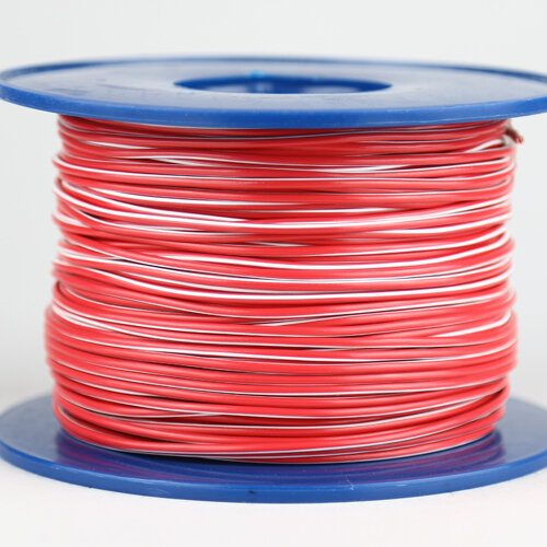Kabel 1,5 qmm rot/weiss 1m