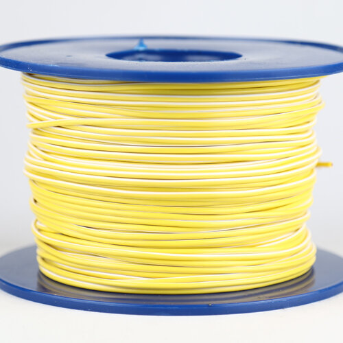 Kabel 1,5 qmm gelb/weiss 1m