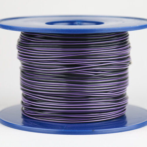 Kabel 1,0 qmm schwarz/violett 1m