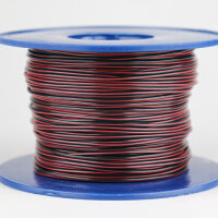 Kabel 1,0 qmm schwarz/rot 1m