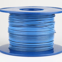 Kabel 1,0 qmm blau/schwarz 1m