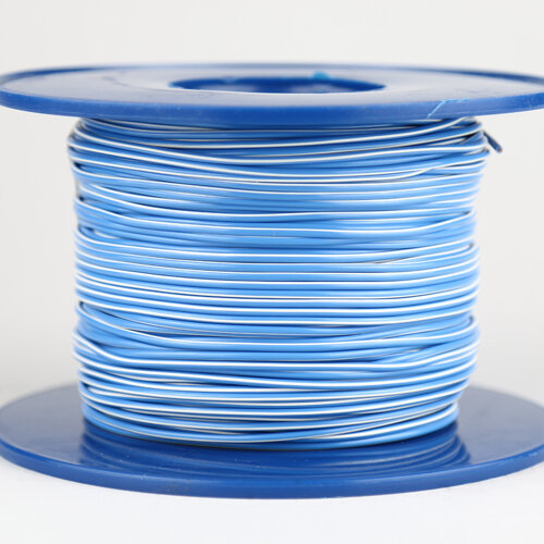 Kabel 1,0 qmm blau/weiss 1m