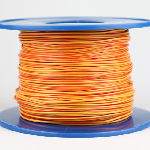 Kabel 1,0 qmm orange/rot 1m