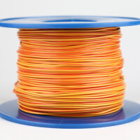 Kabel 1,0 qmm orange/rot 1m